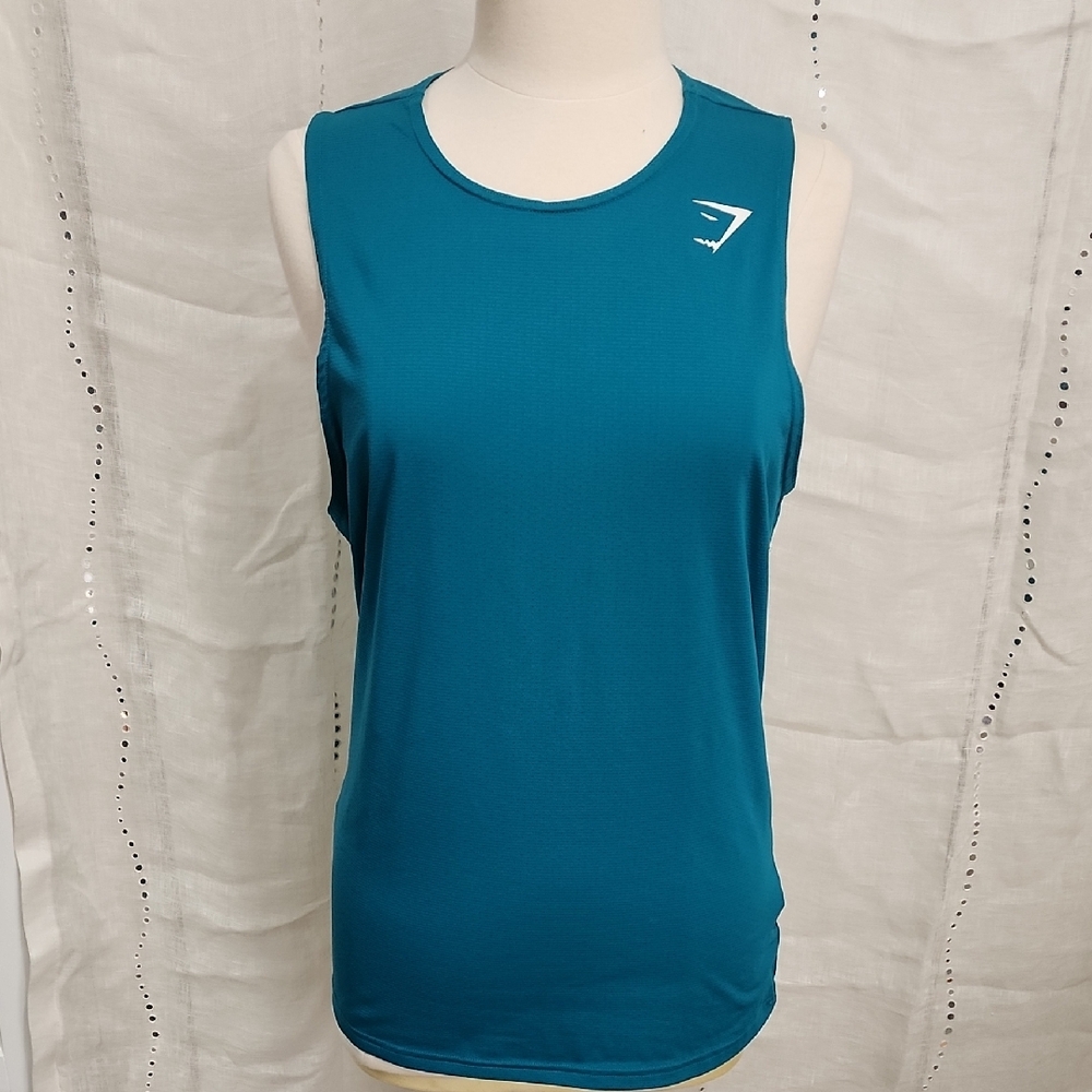 Womens Gymshark Teal Sleeveless Tank Top Size Small